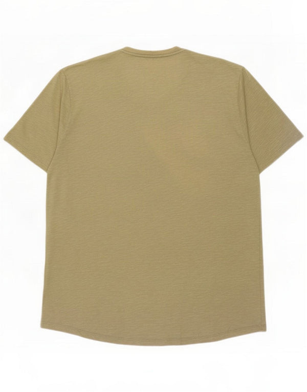 Jack & Jones Mens Graphic T-Shirt Top 3XL Khaki Cotton