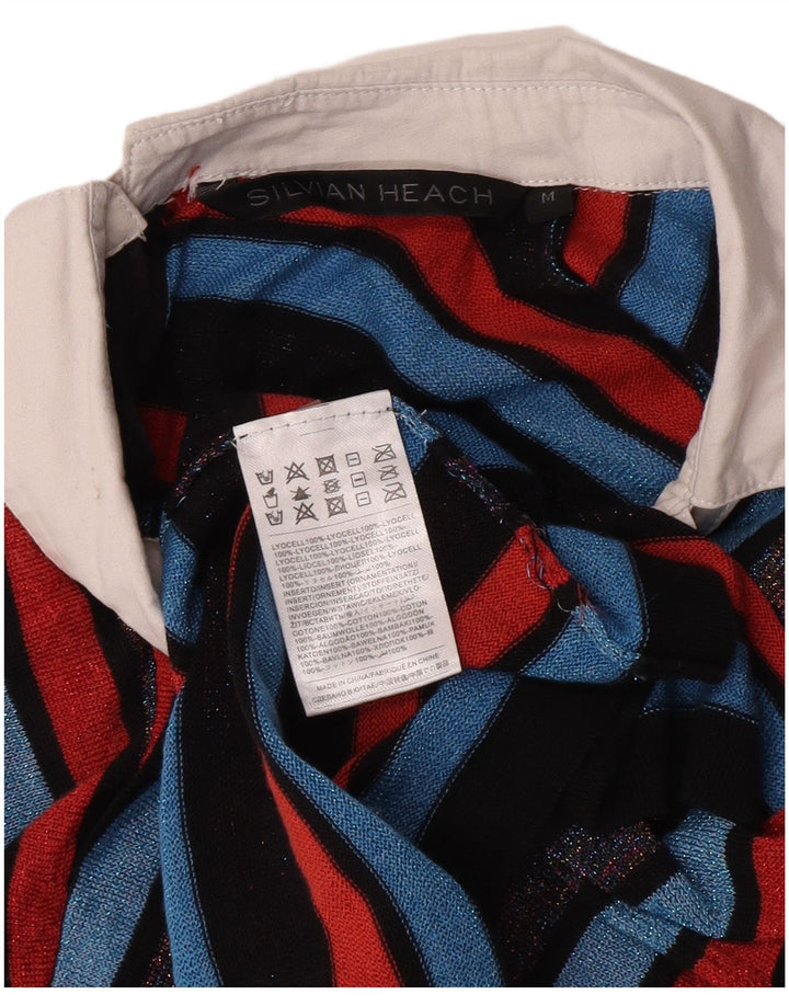 Silvian Heach Dame Vest Tank Top UK 12 Medium Flerfarvet Stribet