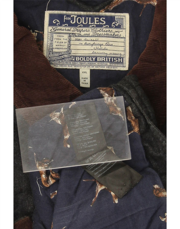 JOULES Herre Quiltet Jakke UK 44 2XL Navy Blue Polyester