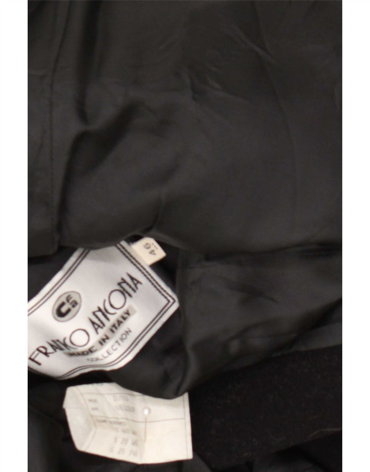 Franco Ancona Dame Overfrakke IT 46 Large Black Virgin Wool
