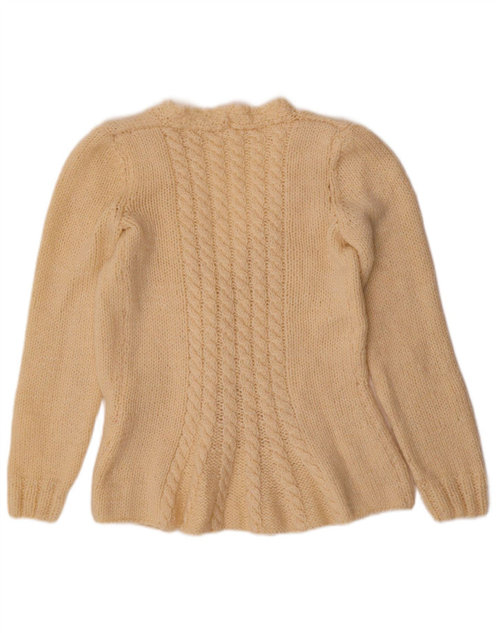 Vintage dame cardigan sweater UK 12 Medium Beige