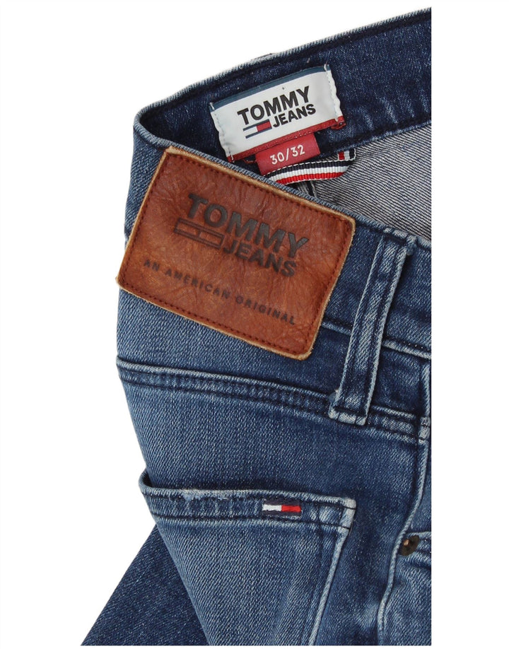 TOMMY HILFIGER Straight jeans til mænd W30 L32 blå bomuld