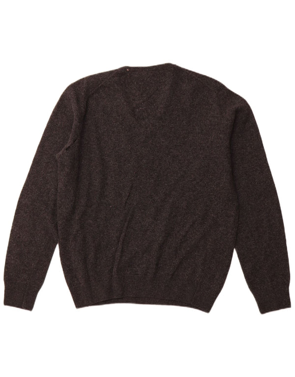 LACOSTE Herre V-hals sweater str. 4 Medium Grå Ny Uld