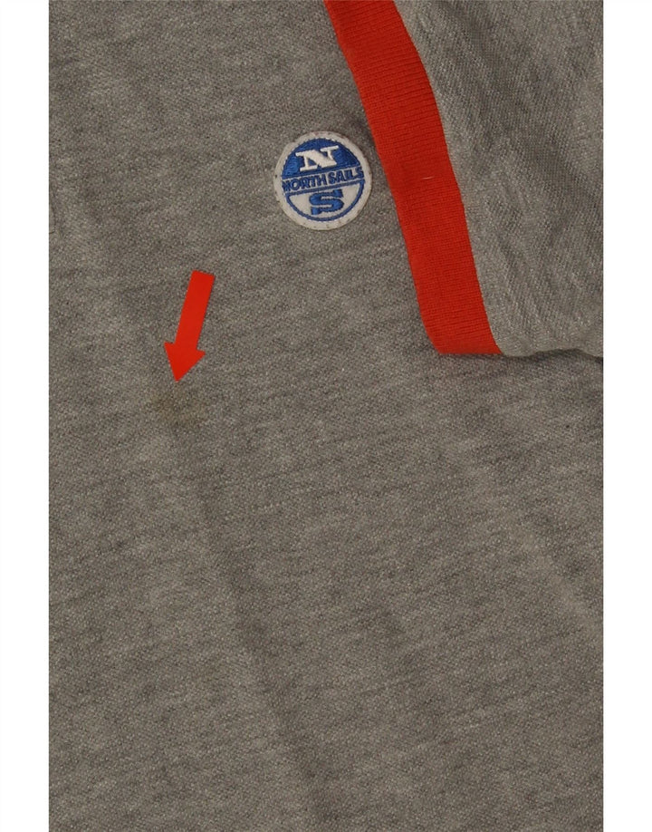 North Sails Herre poloshirt XS Grå Colourblock Bomuld
