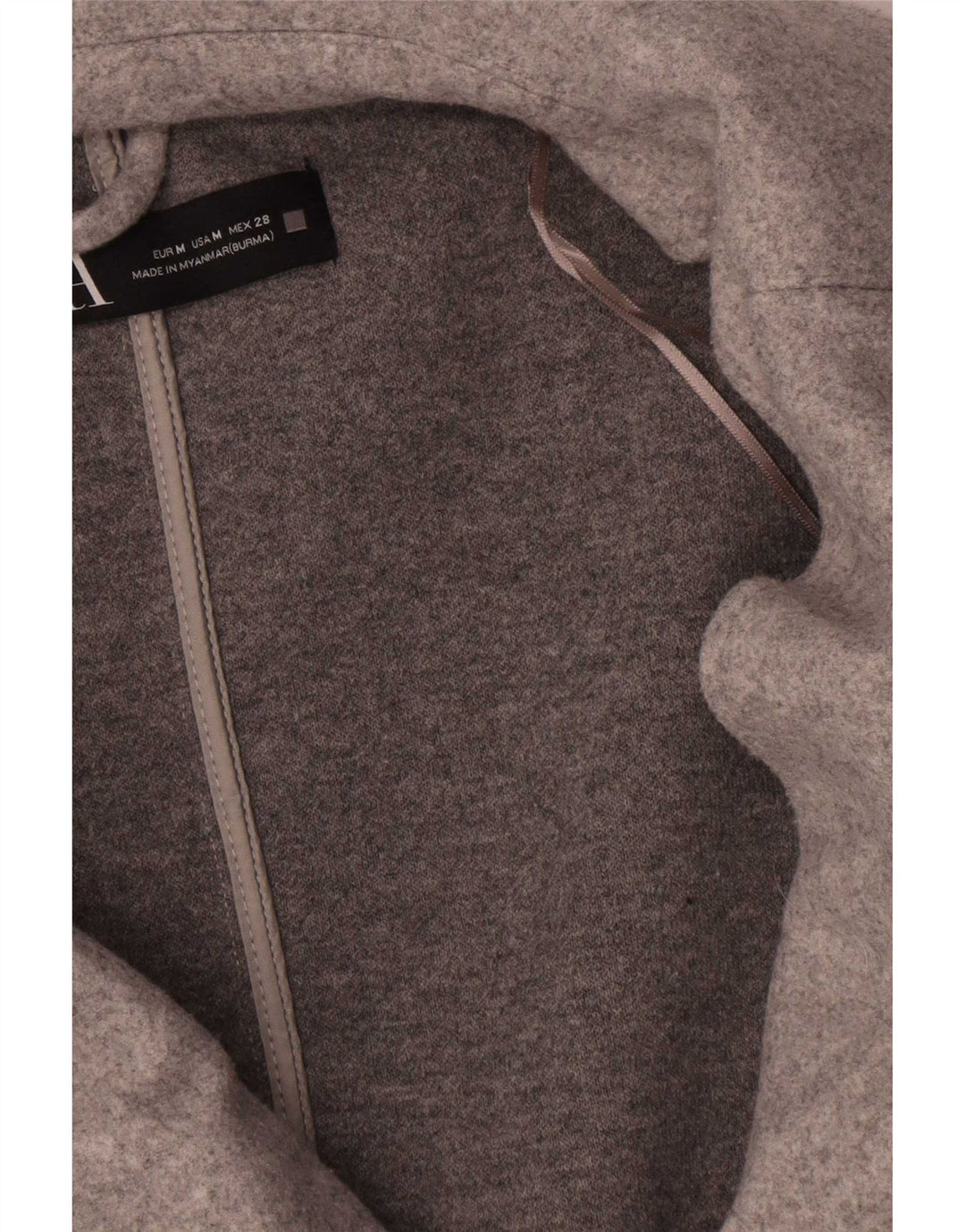 Zara Dame Blazer Jacket UK 14 Medium Grey Polyester