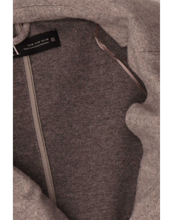 Zara Dame Blazer Jacket UK 14 Medium Grey Polyester