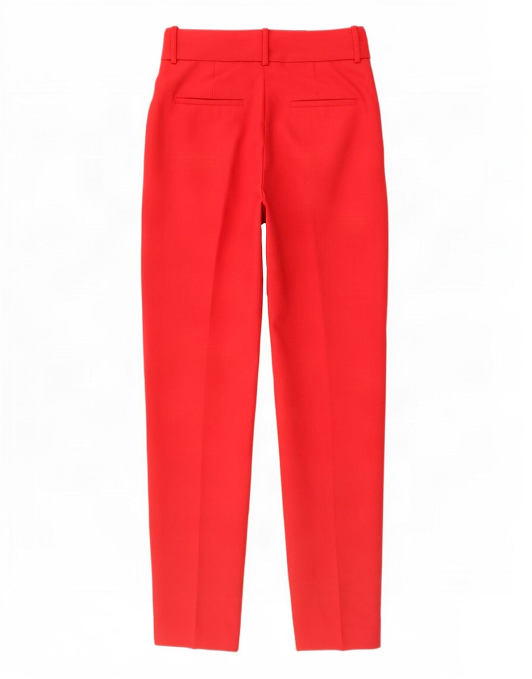 Zara Dame Pegged Suit Bukser Small W26 L27 Rød Polyester