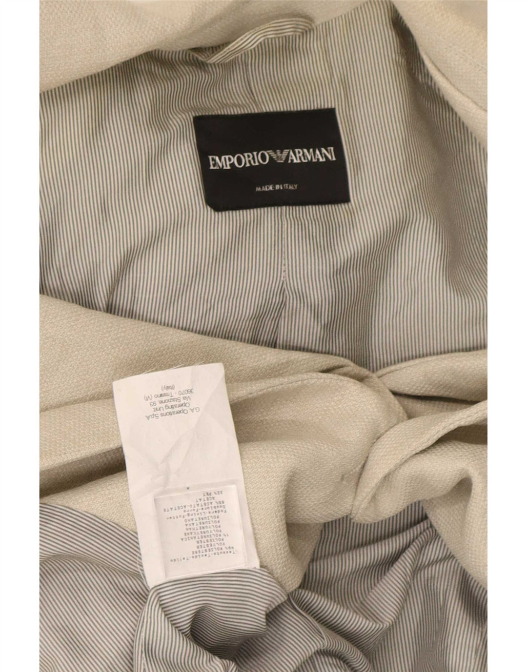 Emporio Armani Dame 2-knaps blazerjakke IT 40 Lille grå polyester