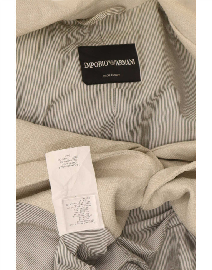 Emporio Armani Dame 2-knaps blazerjakke IT 40 Lille grå polyester