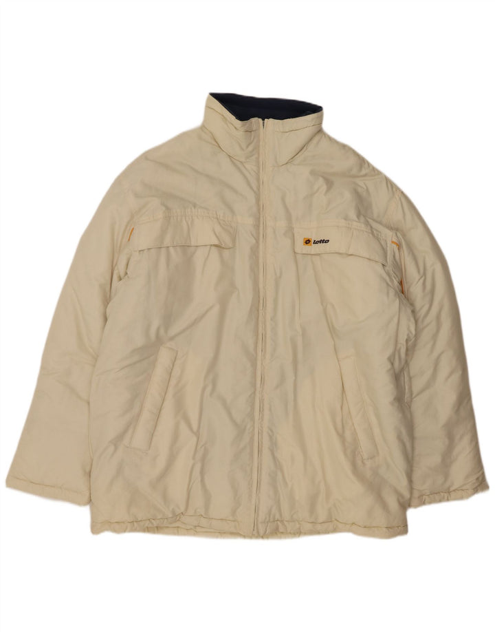 Lotto Herre polstret jakke UK 36/42 Medium Off White Nylon