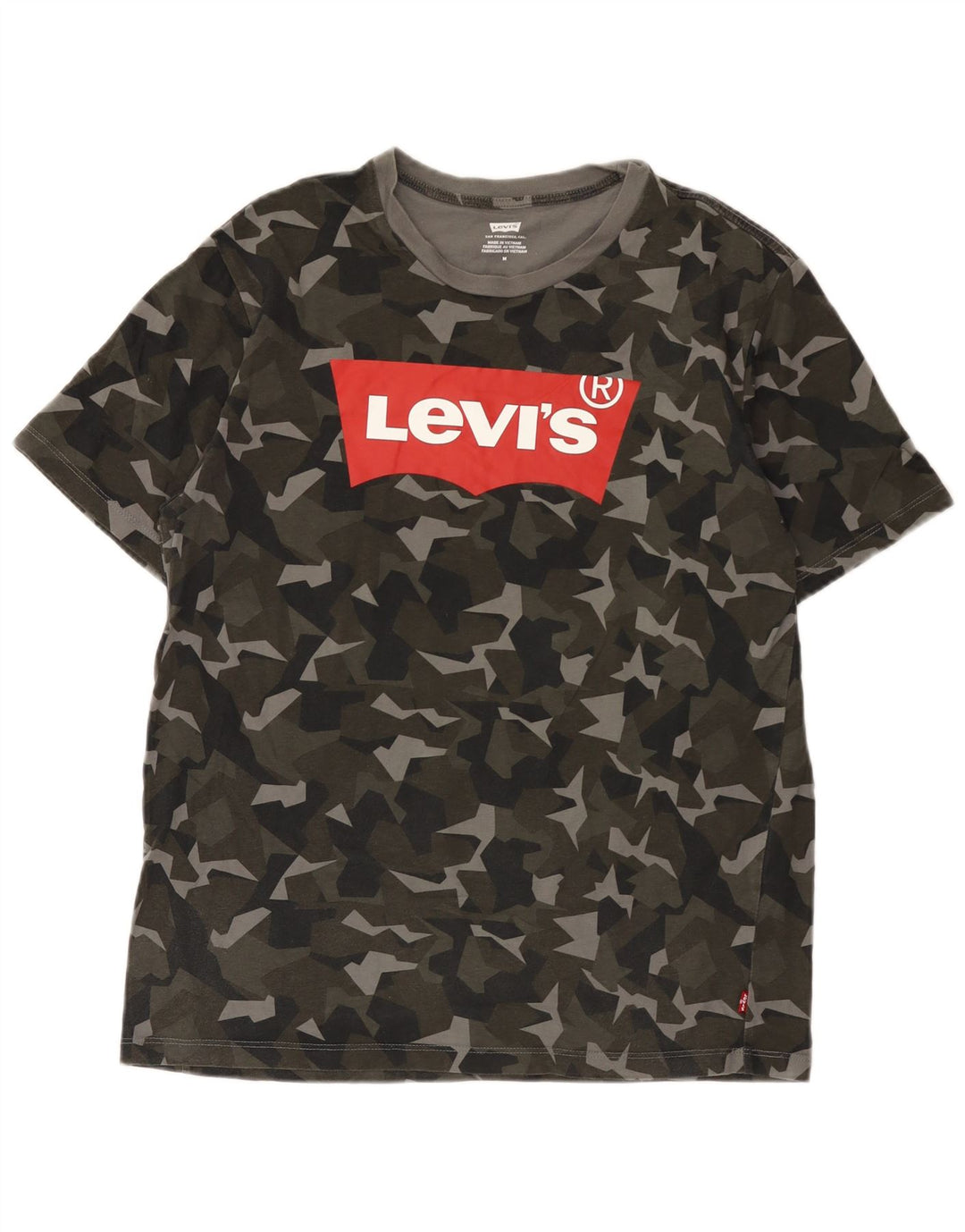 Levi's Herre grafisk T-shirt Top Medium Khaki Camouflage