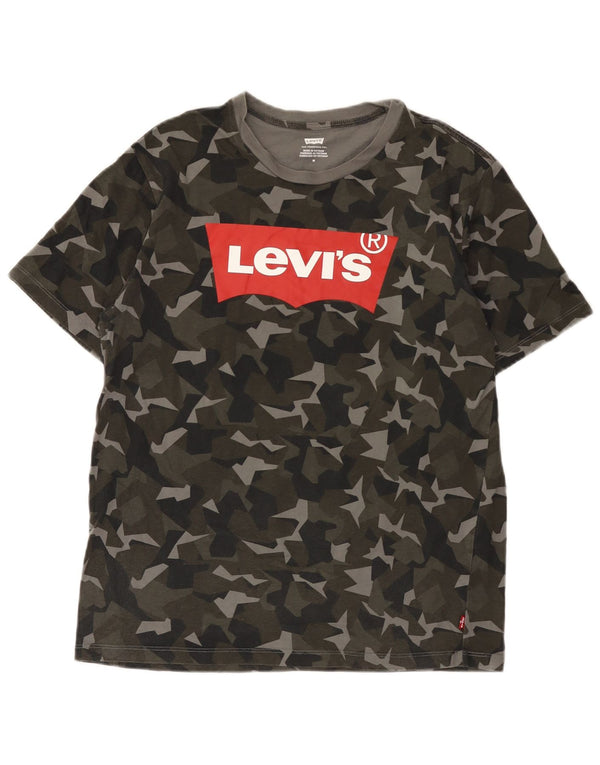 Levi's Herre grafisk T-shirt Top Medium Khaki Camouflage