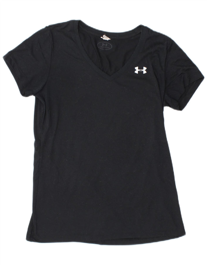 Under Armour Dame T-Shirt Top UK 8 Lille Sort