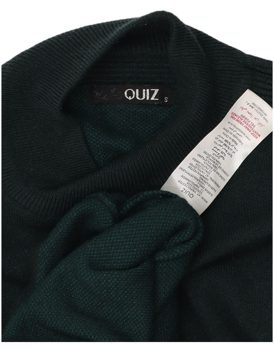 QUIZ Dame Oversized Turtle Neck sweater UK 10 Small Green