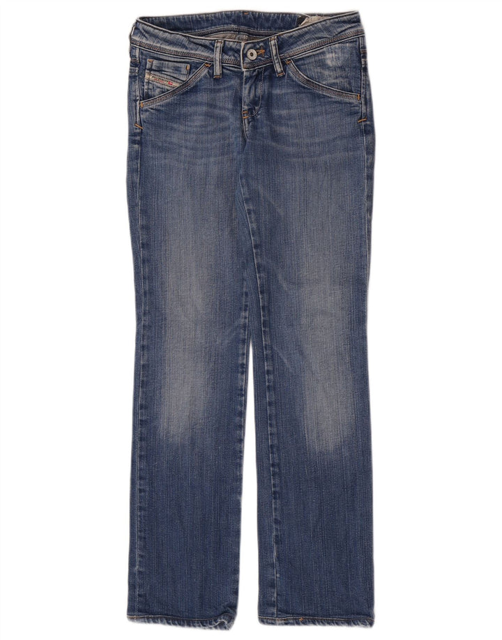 Diesel Dame Muze Straight Jeans W27 L30 Blå Bomuld