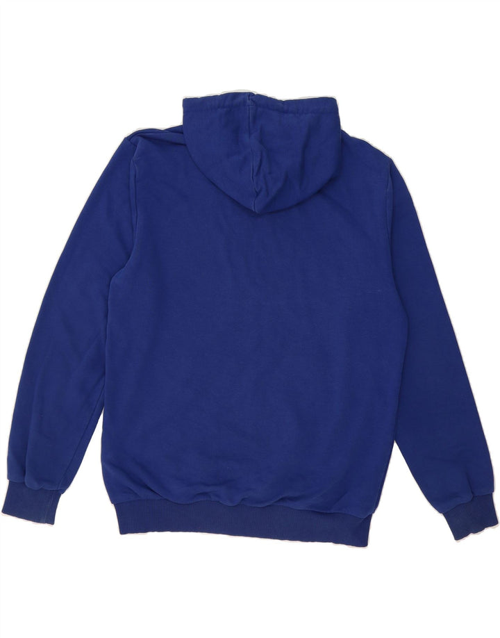 PUMA Mens Graphic Hoodie Jumper Medium Blue Cotton Vintage Puma and Second-Hand Puma from Messina Hembry 