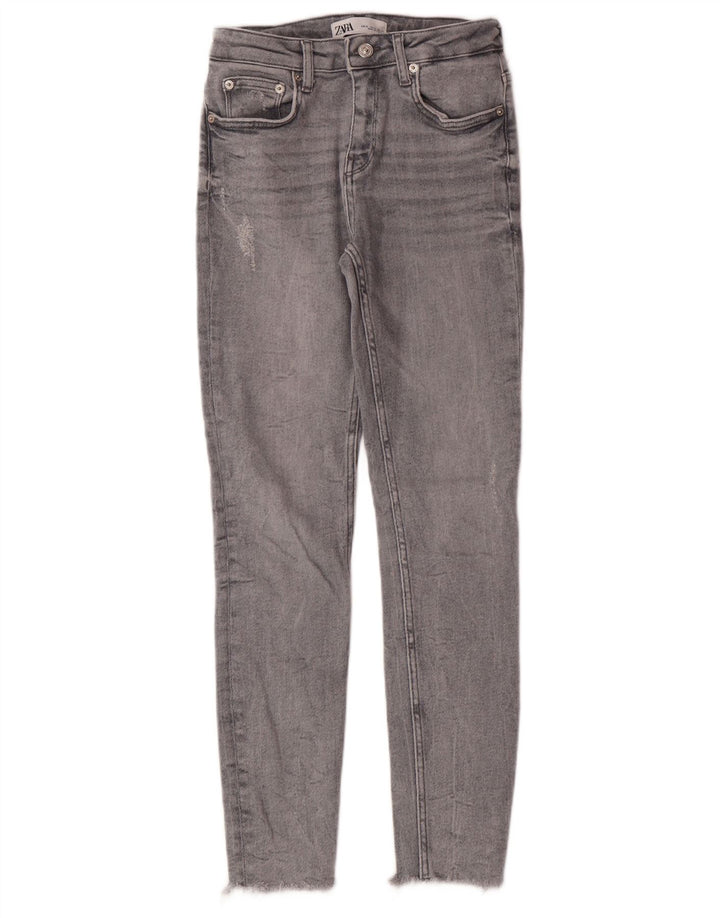 Zara Dame Skinny Jeans EU 36 XS W26 L28 Grå Bomuld Moderne