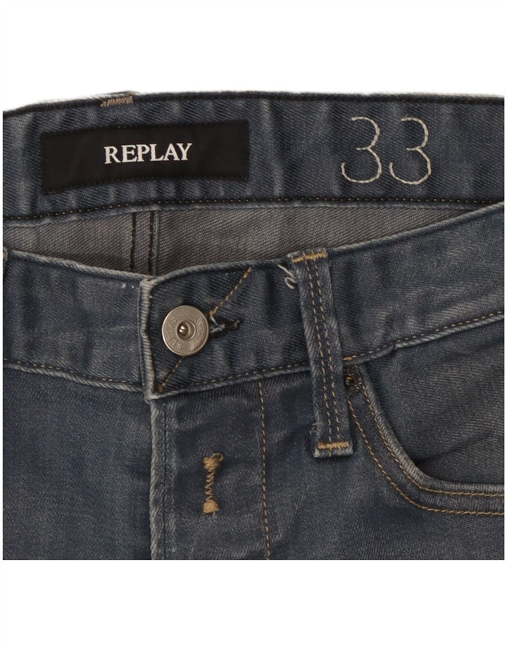 Replay Herre Slim Jeans W33 L31 Blå