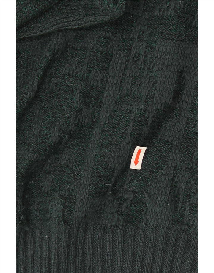 Maselli Herre Regular Fit Crew Neck Jumper Sweater Stor Grøn Geometrisk