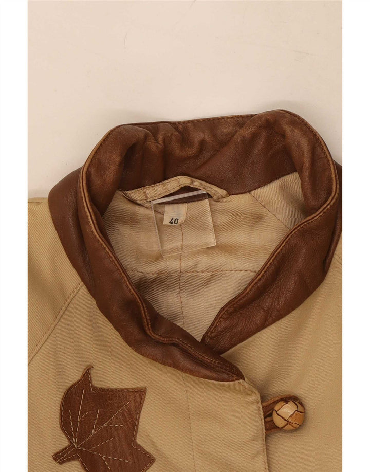 L'impermeabile Womens Trench Coat IT 40 Small Beige Floral