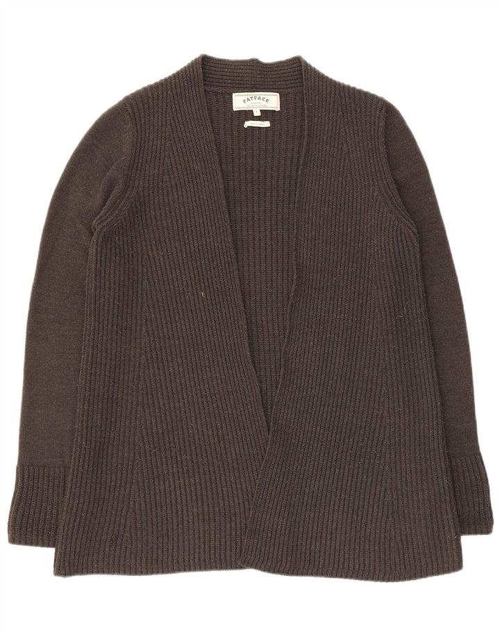 Fat Face Womens Open Cardigan Sweater UK 8 Small Black Acryl