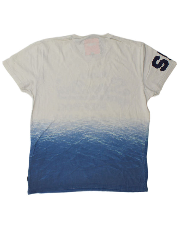 Superdry Grafisk T-shirt top til mænd Stor hvid Colourblock Bomuld