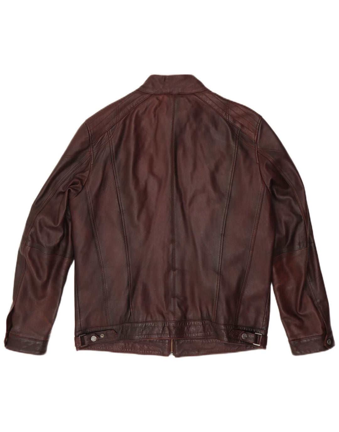 Derimod Expo Womens Biker Jacket UK 14 Large Burgundy Læder
