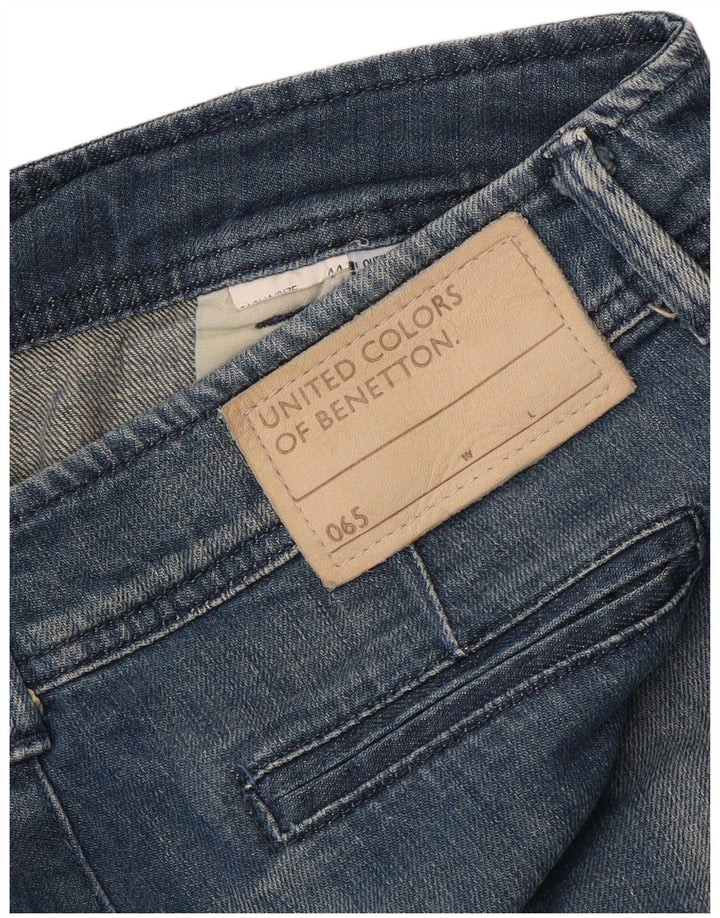 BENETTON Dame denim Shorts IT 44 Medium W32 Blå