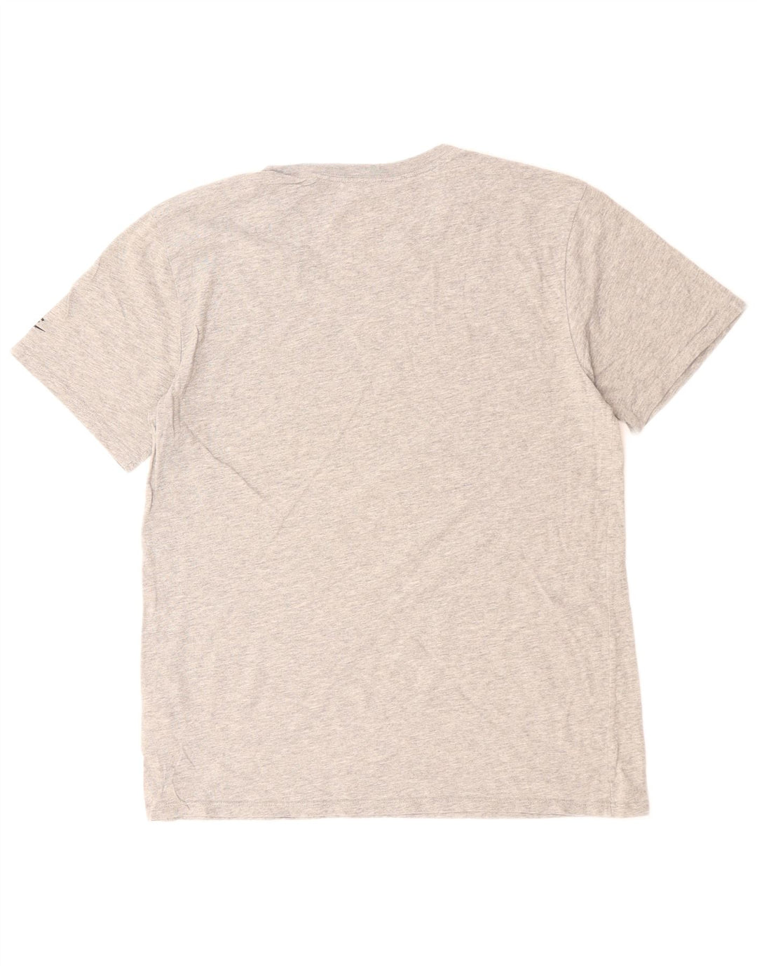 NIKE Dame atletisk snit grafisk T-shirt top UK 14 stor grå bomuld