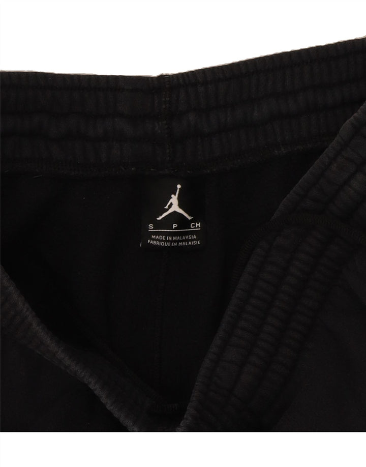 JORDAN Mens Graphic Tracksuit Trousers Joggers Small  Black Cotton Vintage Jordan and Second-Hand Jordan from Messina Hembry 