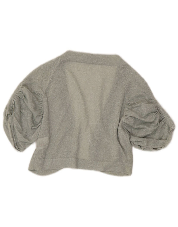 Coast Dame Kortærmet Bolero Cardigan Sweater UK 10 Lille Grå Bomuld