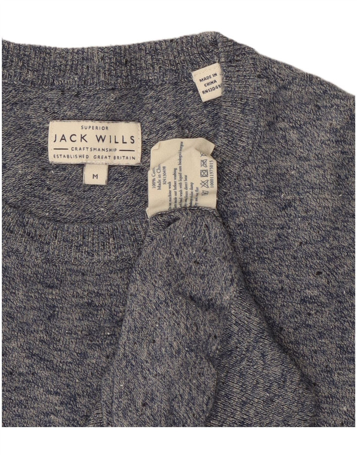 JACK WILLS Herre trøjetrøje med rund hals Medium Blå Flecked Bomuld