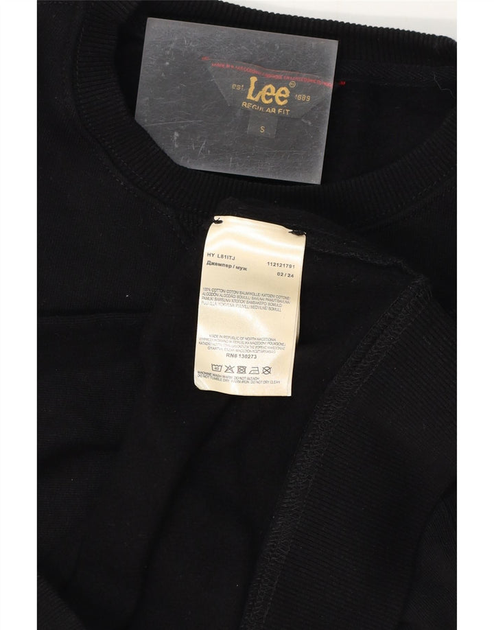 LEE Herre Regular Fit Sweatshirt Jumper Lille sort bomuld