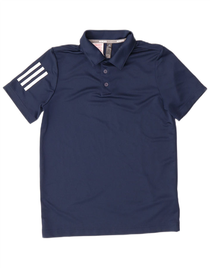 ADIDAS drenge poloskjorte 11-12 år marineblå polyester