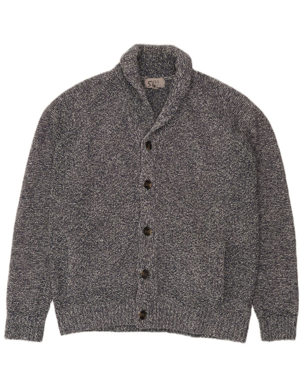 Marks & Spencer Herre cardigan sweater Medium Grey Flecked Acryl