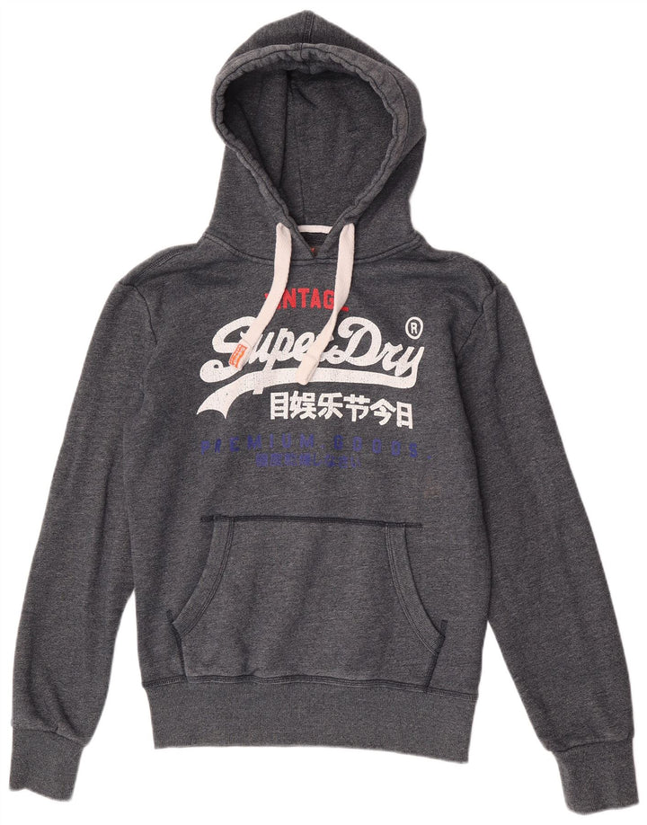 Superdry Grafisk hættetrøje til mænd, lille grå bomuld