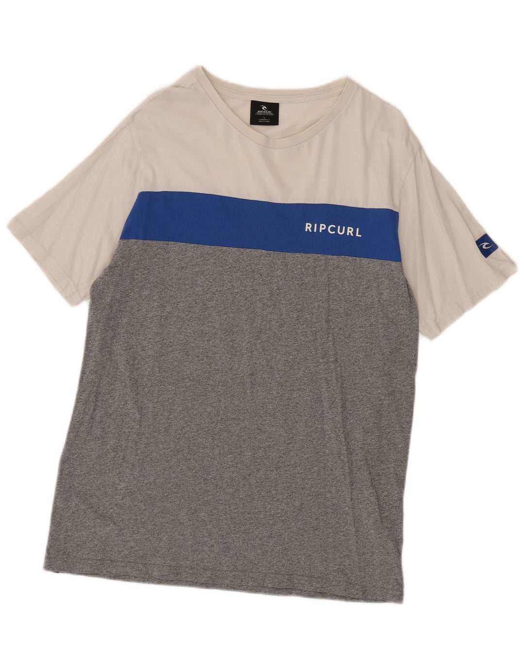 Rip Curl Herre Standard Fit T-Shirt Top Stor flerfarvet Colourblock