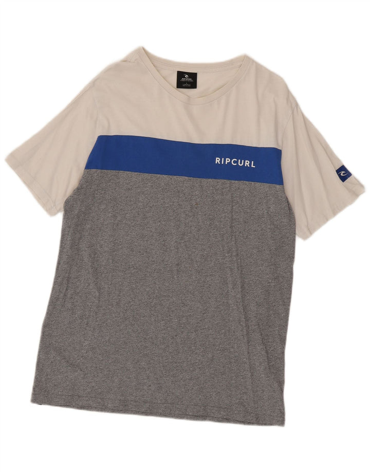 Rip Curl Herre Standard Fit T-Shirt Top Stor flerfarvet Colourblock