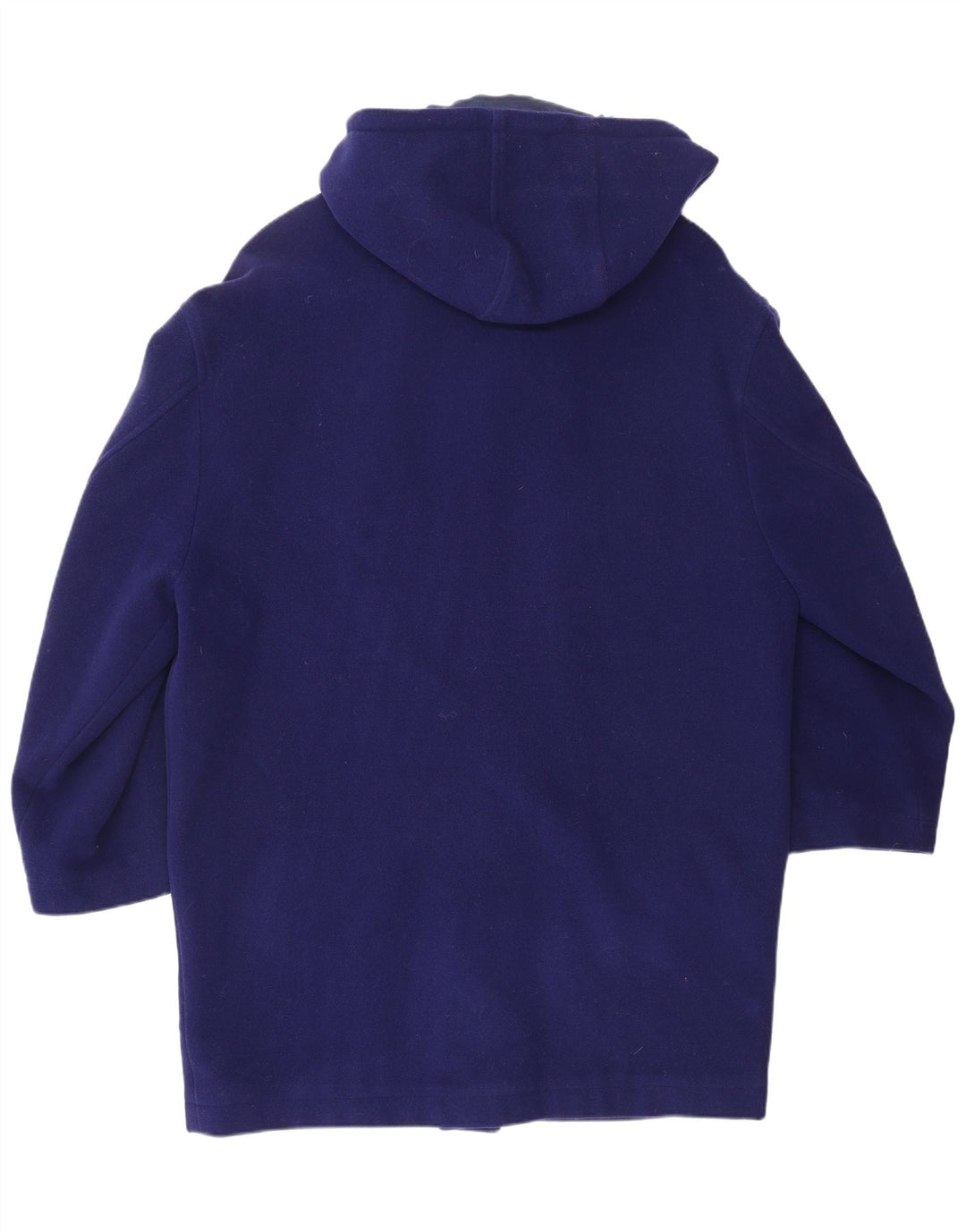 VERSACE Duffle Coat med hætte til mænd UK 38 Medium Blue Wool Designer