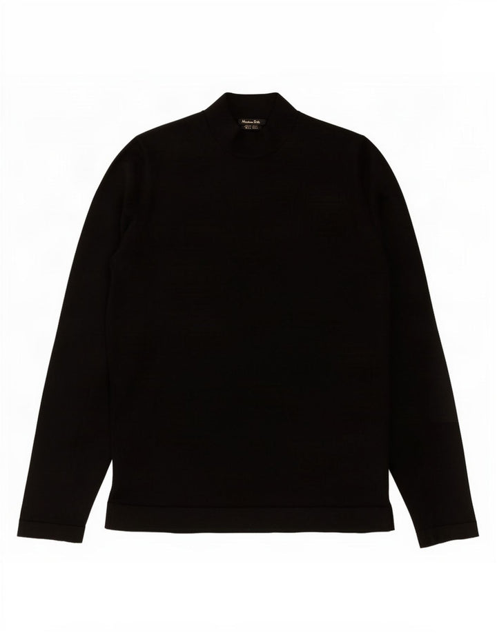 Massimo Dutti Herre Turtle Neck Jumper Sweater Medium Sort Uld