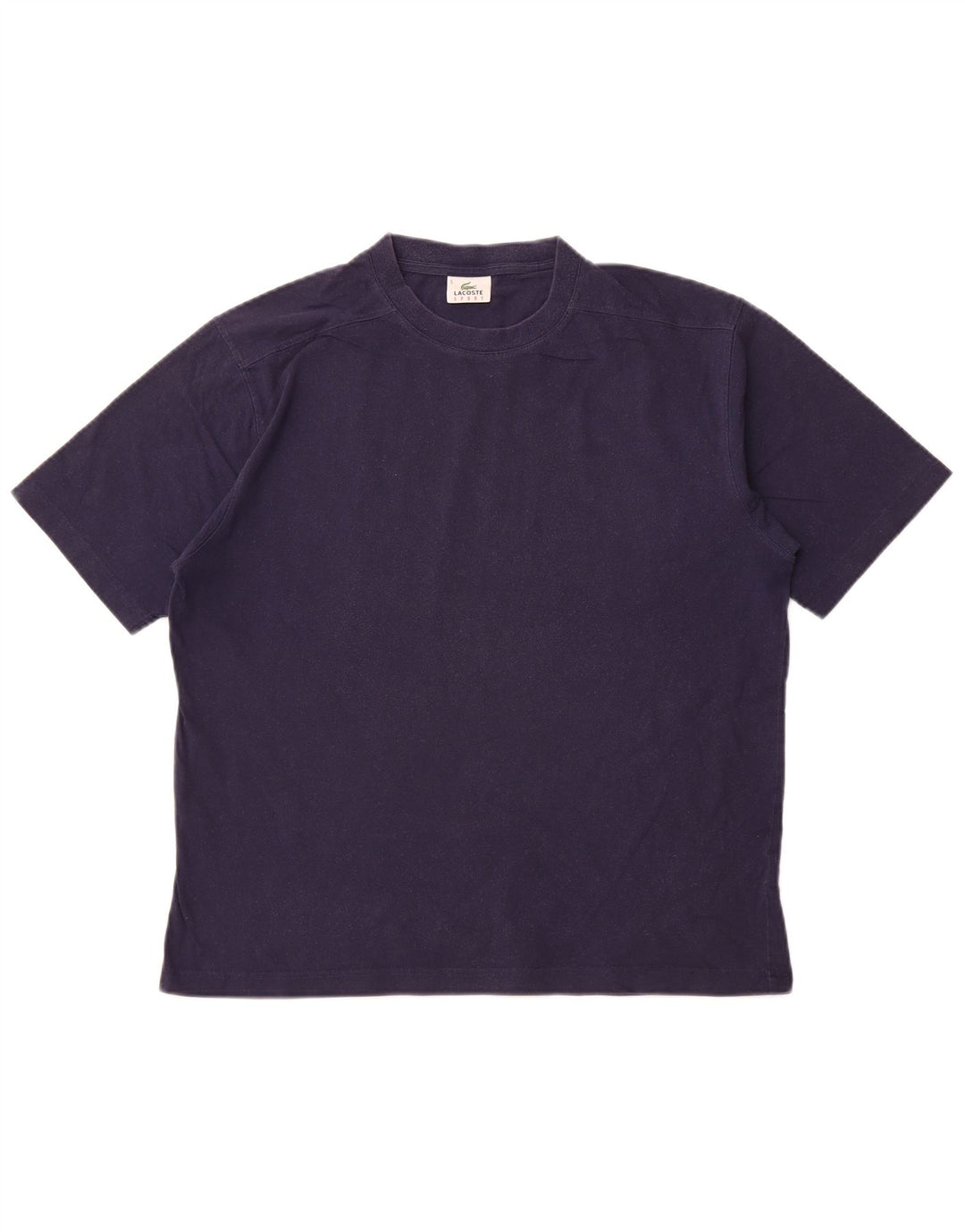 LACOSTE Herre T-Shirt Top Størrelse 5 Large Marineblå Bomuld