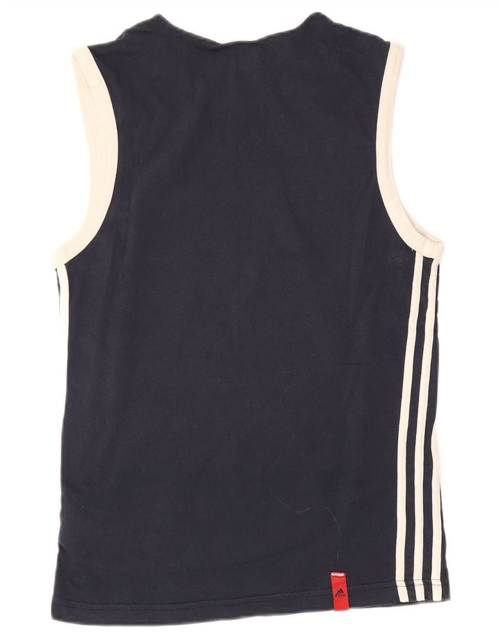 Adidas Herrevest Top UK 34/36 Small Navy Blue Bomuld