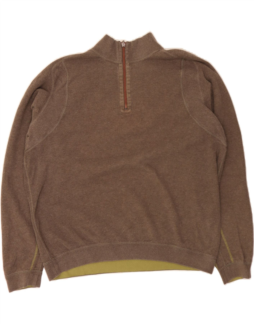 TOMMY BAHAMA Mens Zip Neck Reversible Sweatshirt Jumper XL Green Vintage Tommy Bahama and Second-Hand Tommy Bahama from Messina Hembry 
