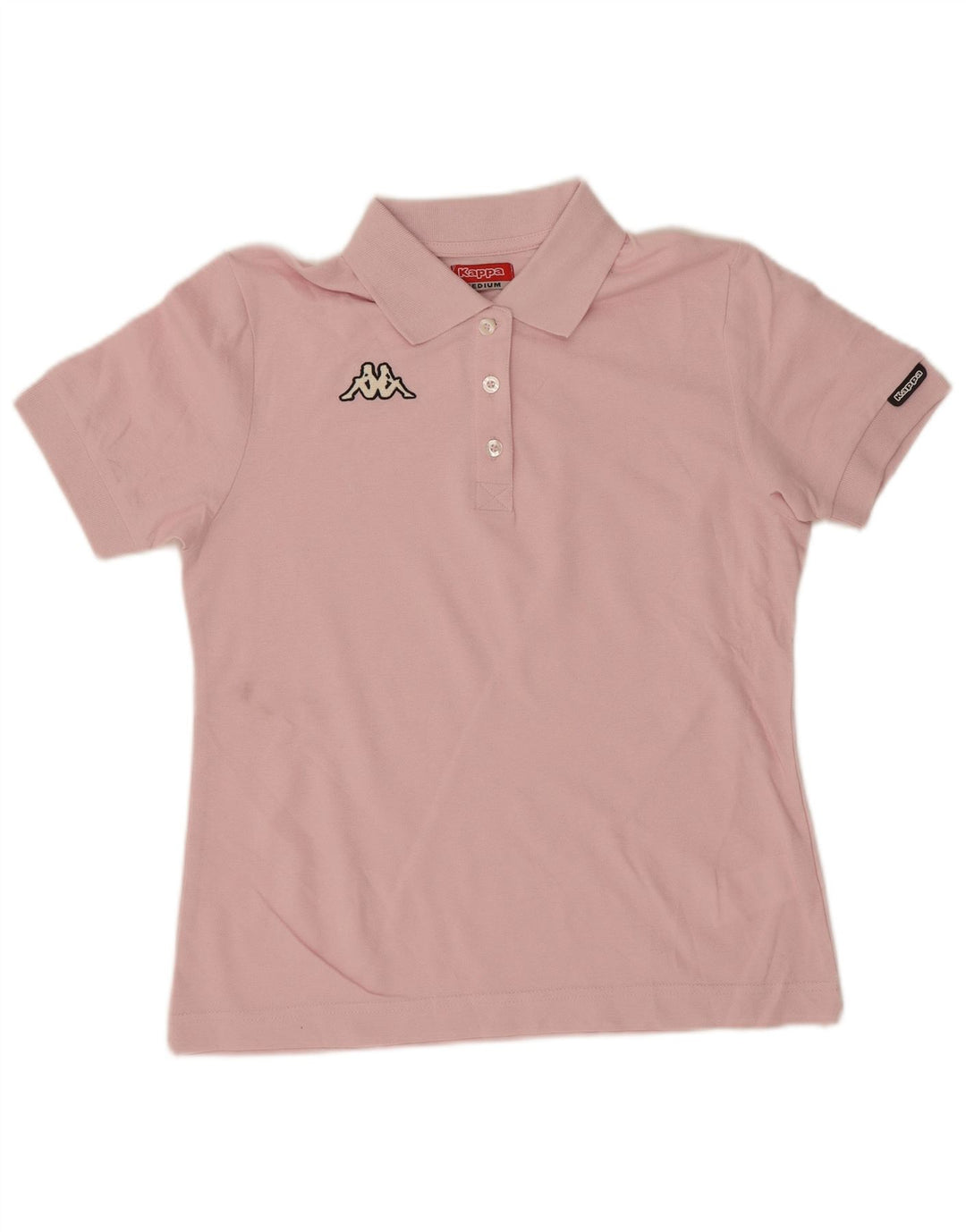 Kappa Dame Polo Shirt UK 12 Medium Pink Bomuld