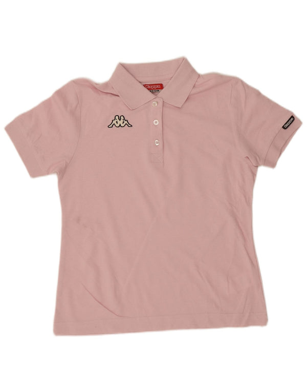 Kappa Dame Polo Shirt UK 12 Medium Pink Bomuld