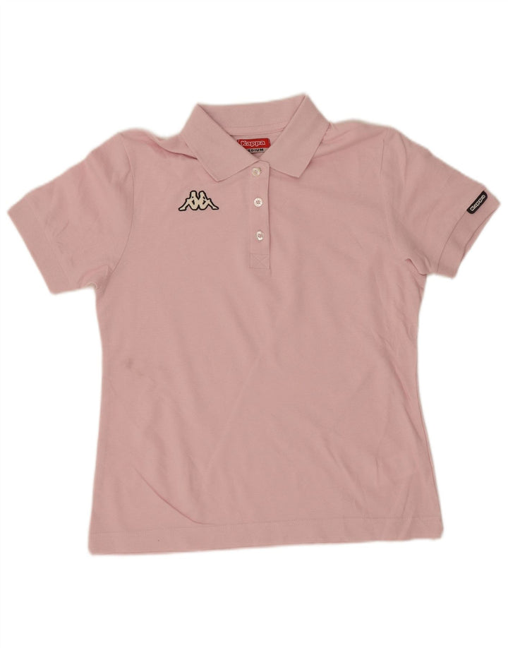 Kappa Dame Polo Shirt UK 12 Medium Pink Bomuld
