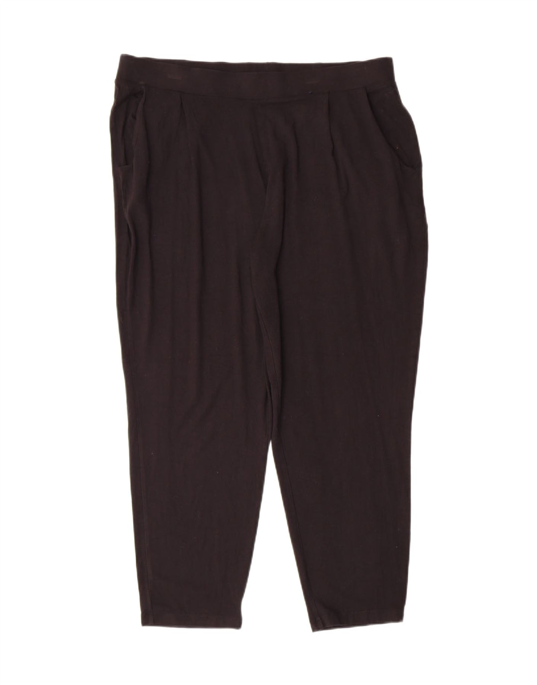 MARKS & SPENCER Womens Crop Tracksuit Trousers UK 16 Large Black Viscose Vintage Marks & Spencer and Second-Hand Marks & Spencer from Messina Hembry 