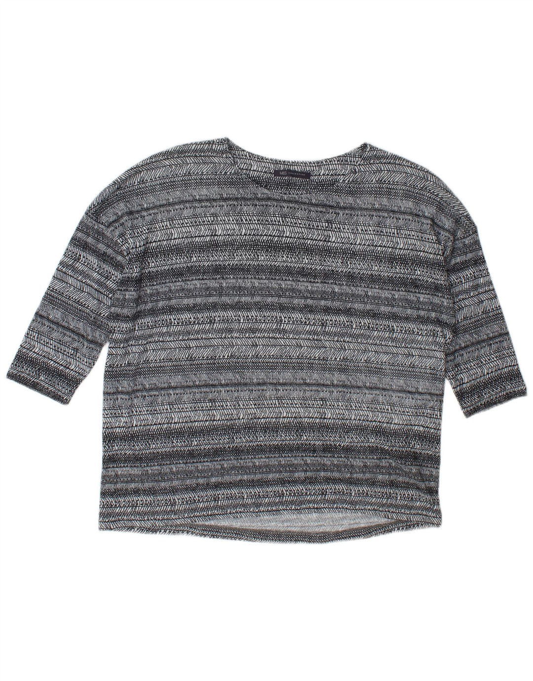 Marks & Spencer Dame Oversized Top 3/4 ærmer UK 18 XL Gråstribet