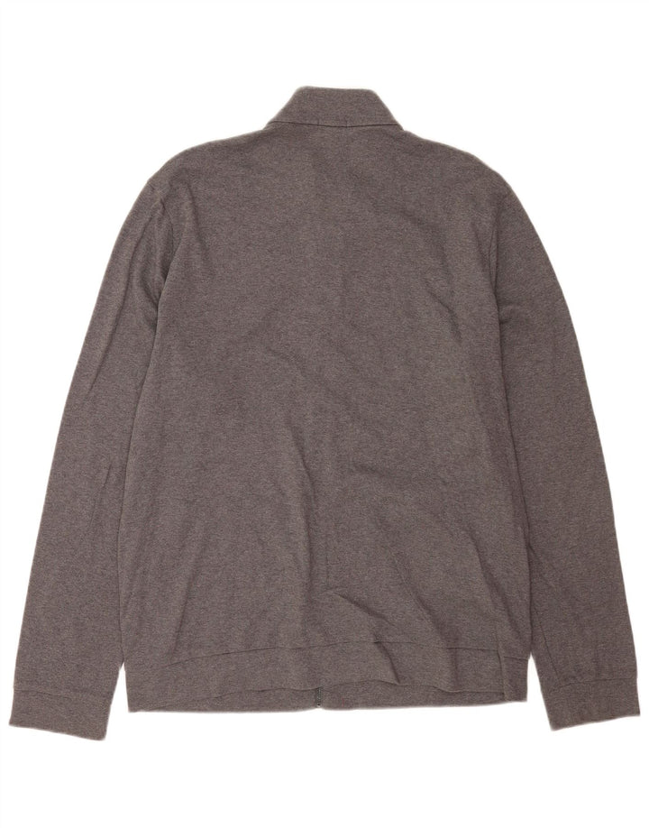 Hugo Boss Herre Regular Fit Cardigan Sweater XL Grå Bomuld