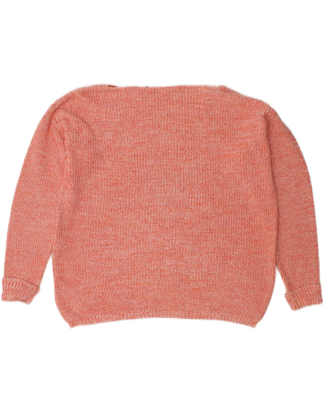 MARKS & SPENCER Womens Boat Neck Jumper Sweater UK 14 Medium Orange